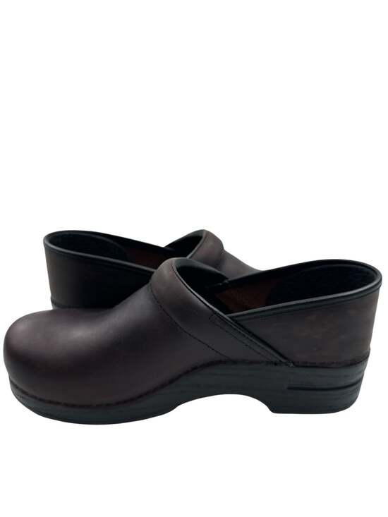 Dansko Professional Men\'s Antique Brown Oiled Leather Clogs Size 44